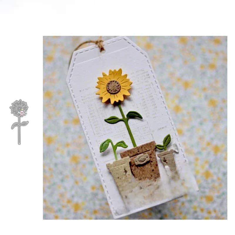 Piggy Craft-Matrices de découpe en métal, moule découpé, fleur de tournesol, scrapbooking en papier, couteau artisanal, moule, lame, poinçon, pochoirs, nouveau