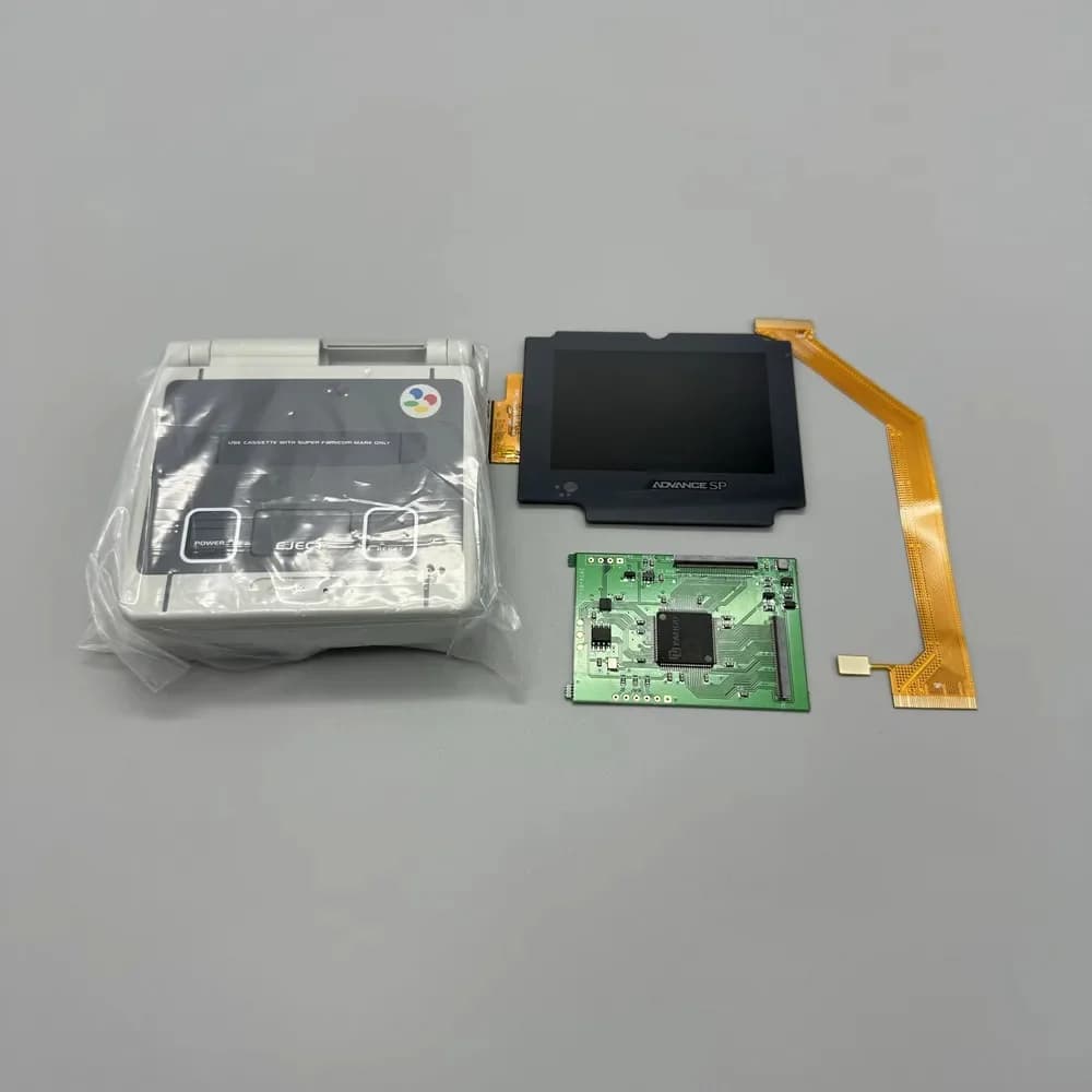 2024 nouveau kit LCD et coque haute luminosité GBASP IPS LCD 2.9 "IPS pour Gameboy advance SP