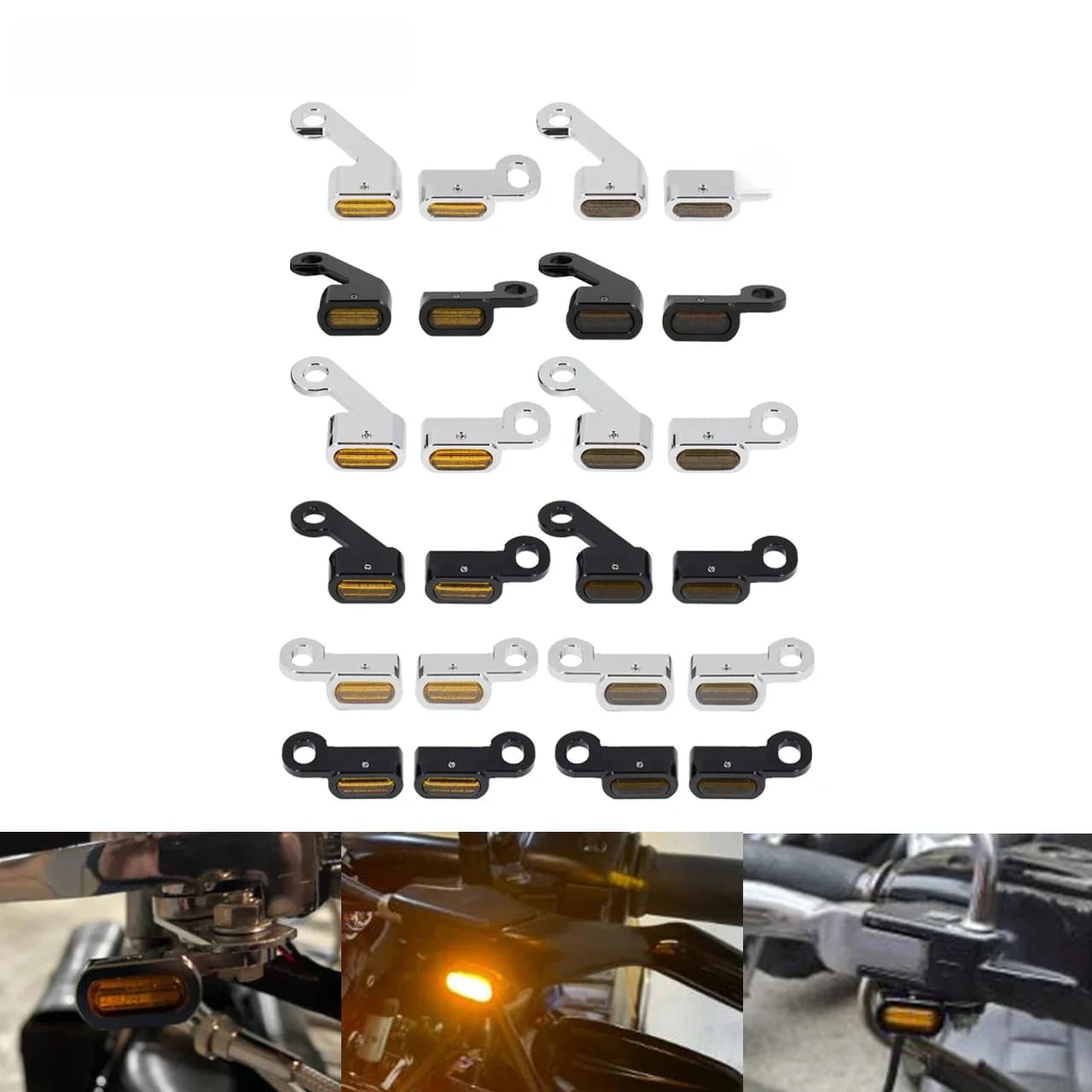 Clignotant LED E Mark pour motos, Mini lampe de course pour Harley Sportster XL 04-23 Touring Softail Street Glide