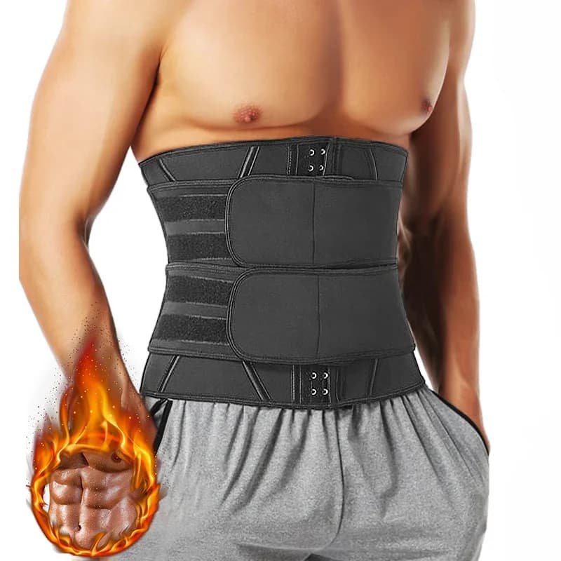 Ceinture amincissante pour le ventre, en néoprène, pour hommes, en Abs, façonne la sueur, avec sangle réglable