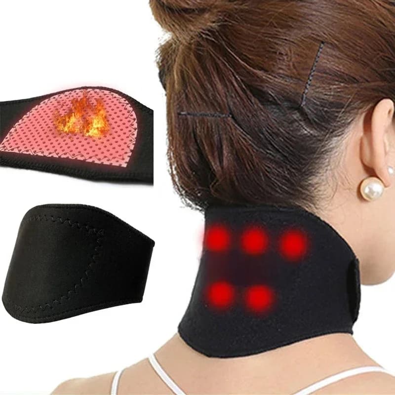 Attelle de cou pour thérapie magnétique auto-chauffante en Tourmaline, 1 pièce, ceinture de soutien, Protection des vertèbres cervicales, masseur chauffant spontané