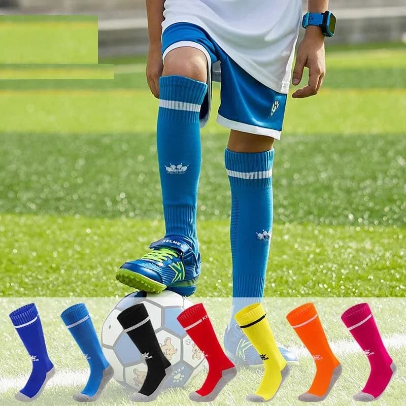 KELME – chaussettes de Football pour enfants, chaussettes de sport respirantes, au-dessus du genou, pour compétition d'entraînement, 8101WZ3001
