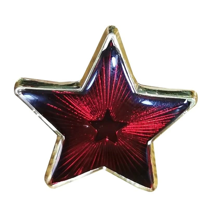 Broche étoile rouge soviétique rétro