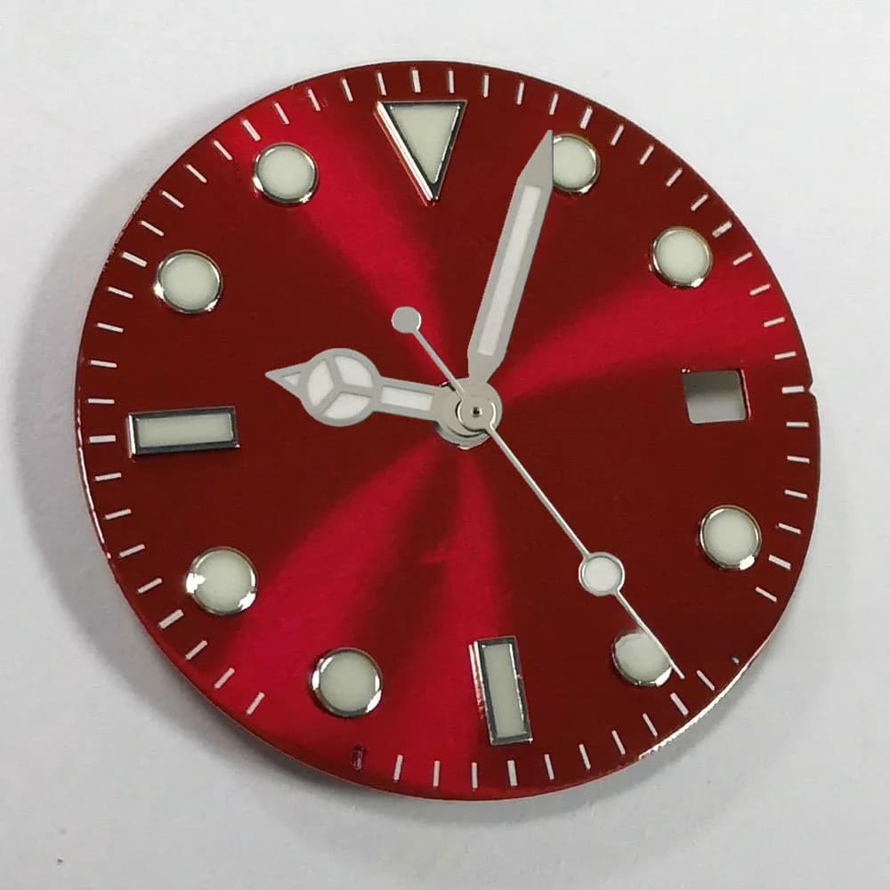 Exactent-Cadran de montre rouge et aiguilles de montre, 28.5mm Sterys, NH35 ETA2824 2836 ata yota 8215 821A,DG2813 3804, 1 pièce