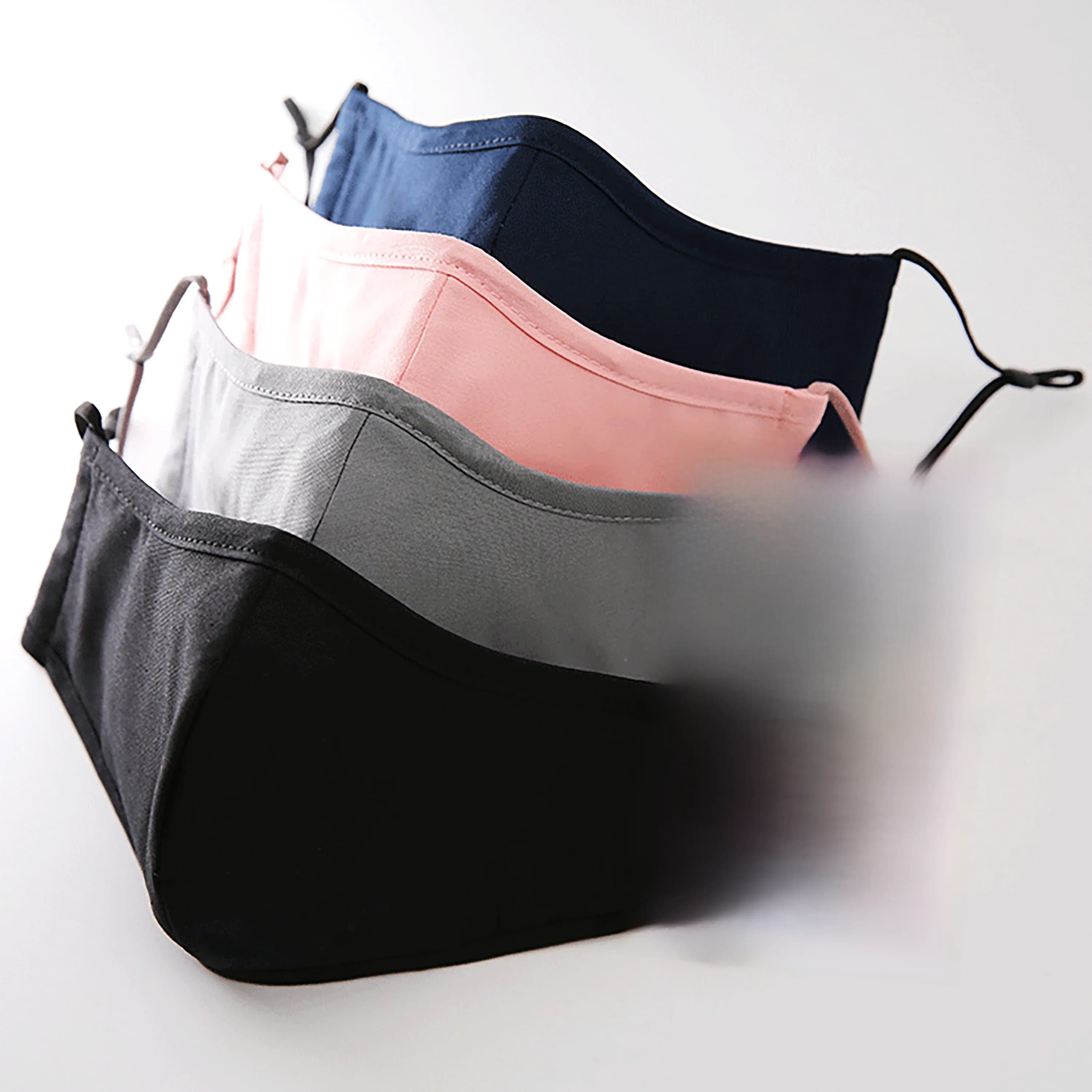 Masque facial en coton pour adultes, 4 Styles, nouvelle mise à niveau, couvrant, réutilisable, lavable, couleur unie, imprimé Floral, unisexe, à boucles auriculaires