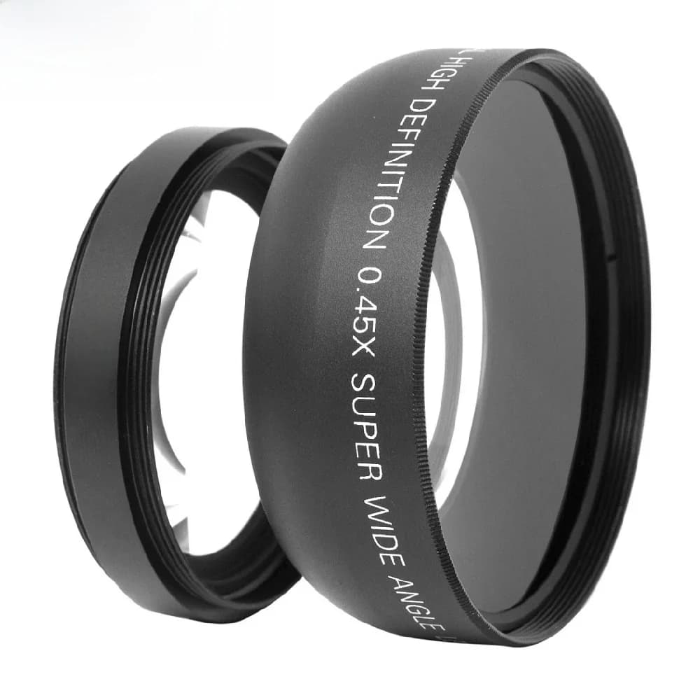 Objectif grand angle 0,45x et objectif macro Mcoplus 49 mm, 52 mm, 58 mm pour appareils photo Canon, Nikon, Sony et Fujifilm.
