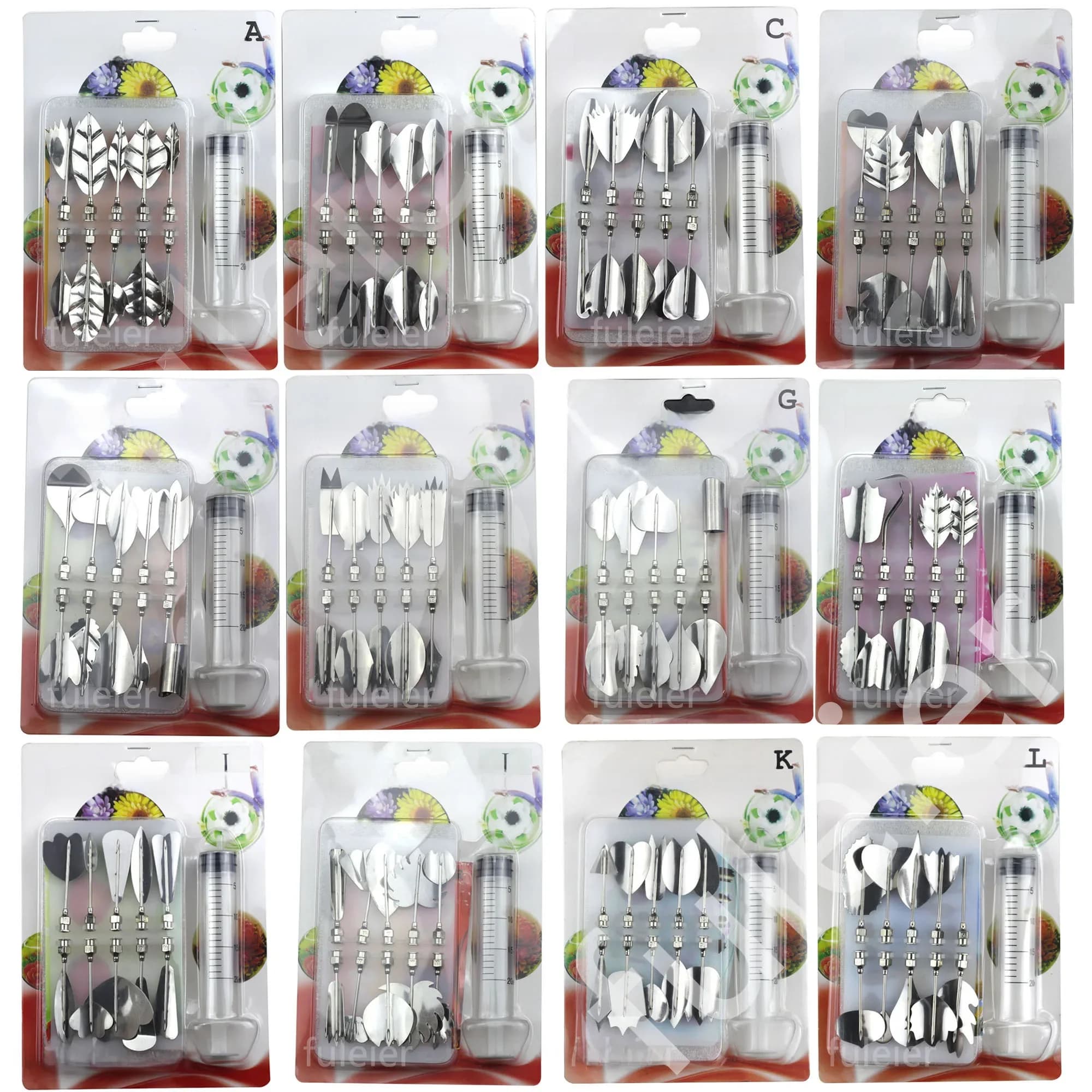 Kit d'outils de décoration de gâteau en acier inoxydable, moule à gâteau déficit 3D Brian, kit de seringue à buse, art de la MSI, fleurs de pudding, 14 styles