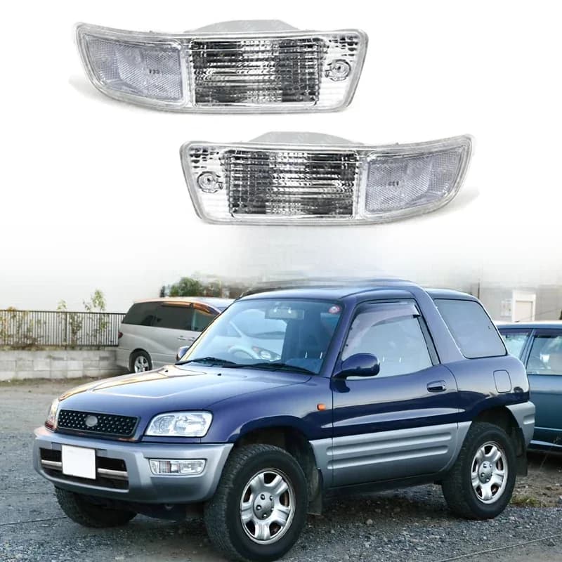 Feu antibrouillard pour pare-choc avant de voiture, lampe de conduite, feux diurnes avec fil, pour Toyota RAV4 1998 1999, assemblage