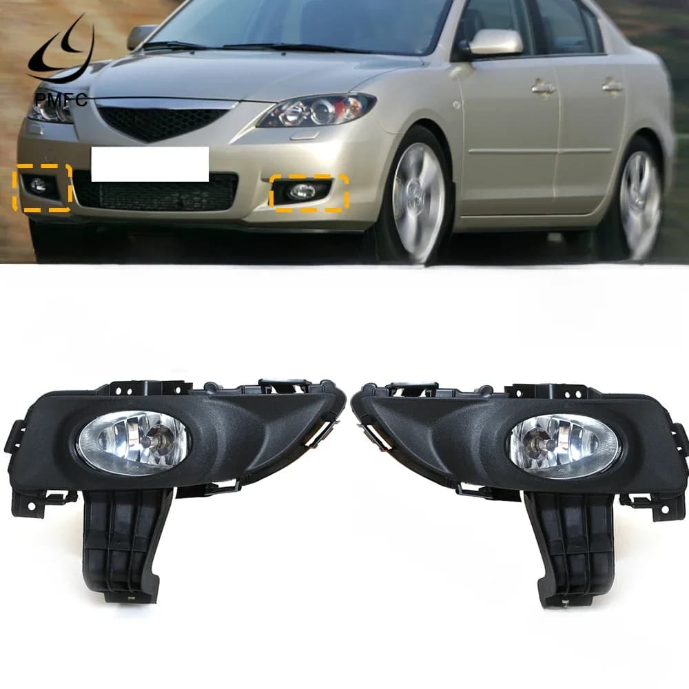 PMFC – phare antibrouillard pour pare-choc avant, avec ampoule, pour Mazda 3 M3 BK 2003 2004 2005 2006 2007 2008 2009 2010 BS1C-51-690
