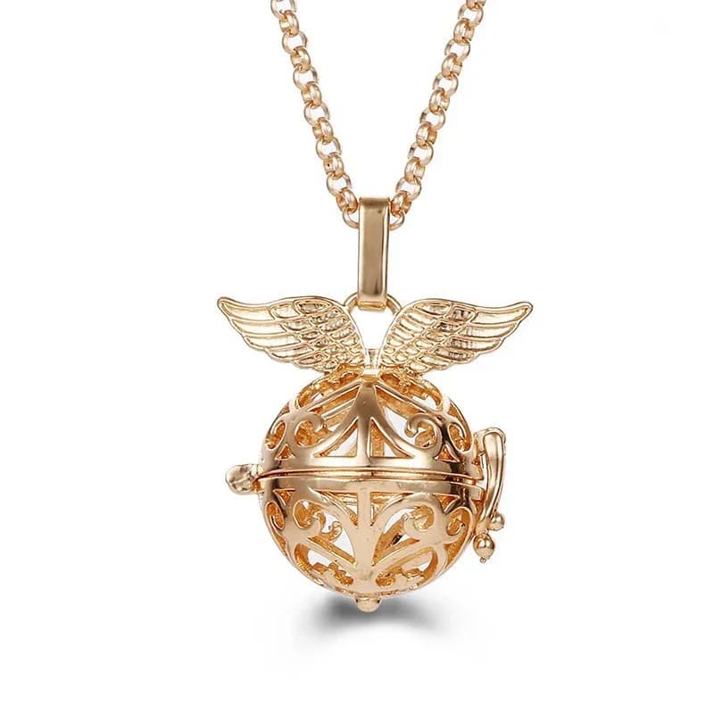 Carillon du mexique ailes d'ange boule de musique appelant médaillon collier Vintage grossesse collier arôme huile essentielle diffuseur femmes bijoux