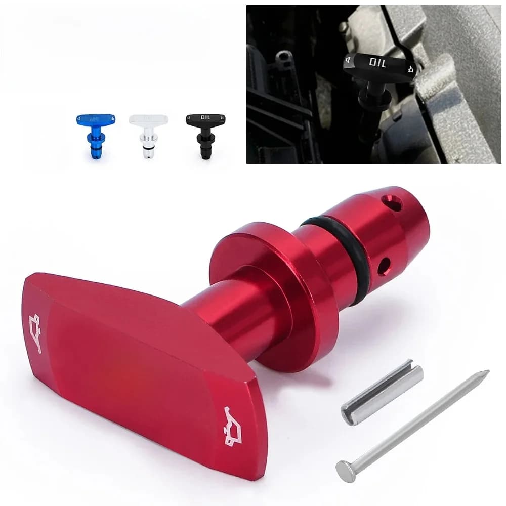 Poignée de nervure de jauge d'huile de voiture universelle, poignée de traction d'huile moteur, billette en aluminium, remplacement automatique, modification, décoration VR-ODP02