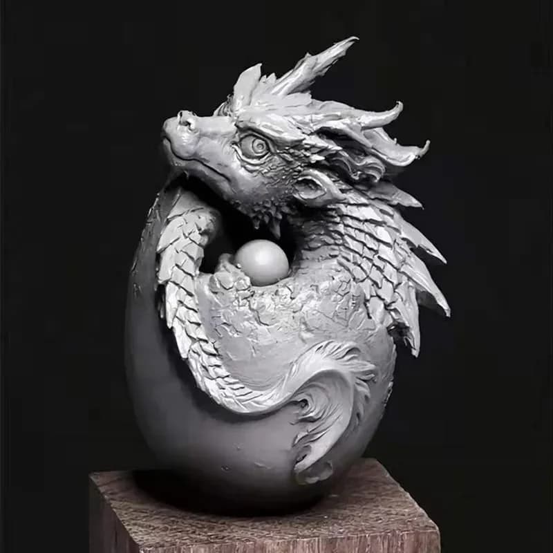 Moule 3D en silicone en forme d'œuf de dragon mignon, bricolage, fabrication de plâtre en résine, modèle dragon, outil de décoration de gâteau de cuisine