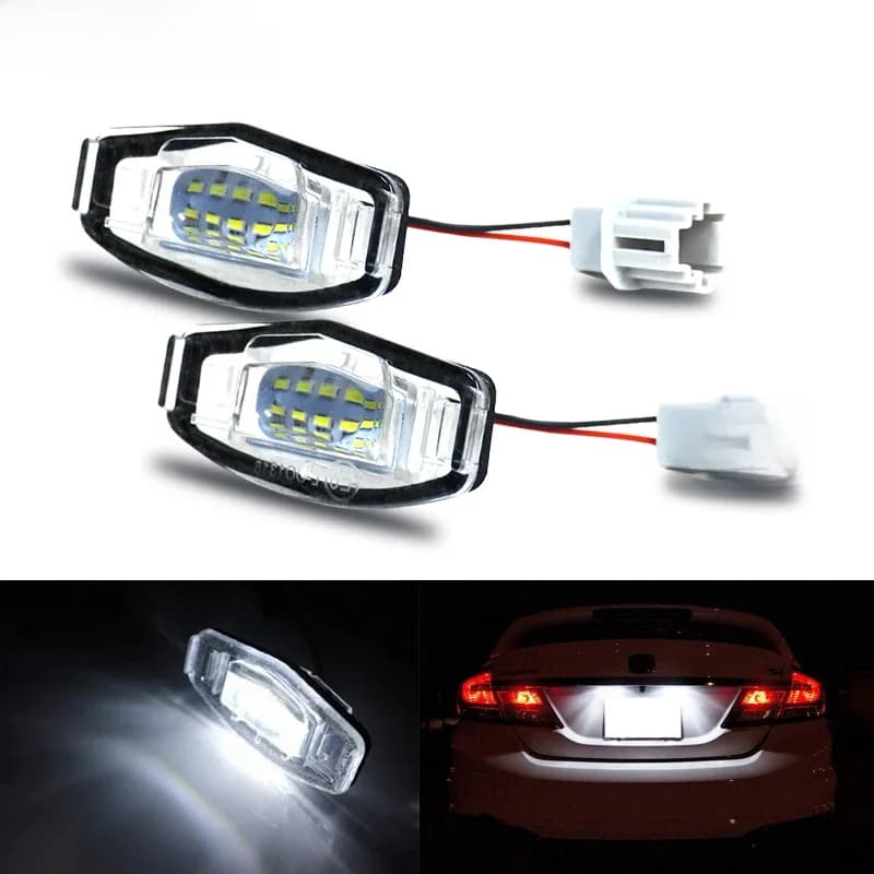 iJDM – éclairage de plaque d'immatriculation LED blanc 6000K, 2 pièces, pour Honda Civic Accord Acura MDX RL TL TSX RDX ILX, 12V