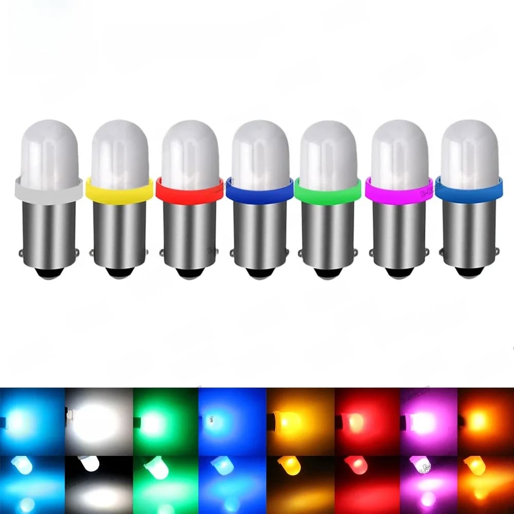 Ampoule de jeu d'arcade et de flipper à lentille dépolie Non-polaire AC DC 6V 6.3V GE44 47 1895 10X BA9S Blanc Bleu Rouge Ambre Vert Rose