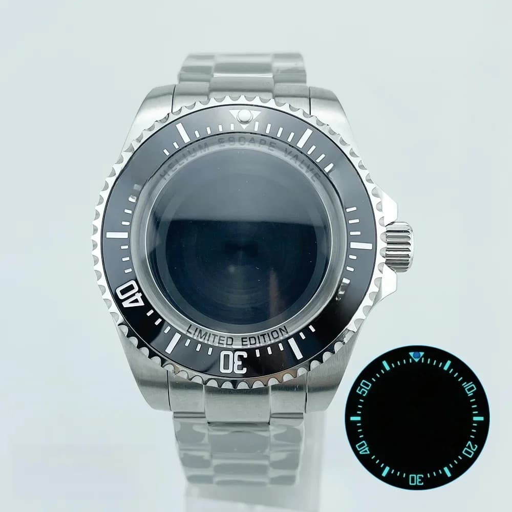 Grand boîtier de montre étanche 500M, 43.5mm, étanche, haute qualité, avec Bracelet Compatible avec mouvement ETA2824 / NH35A