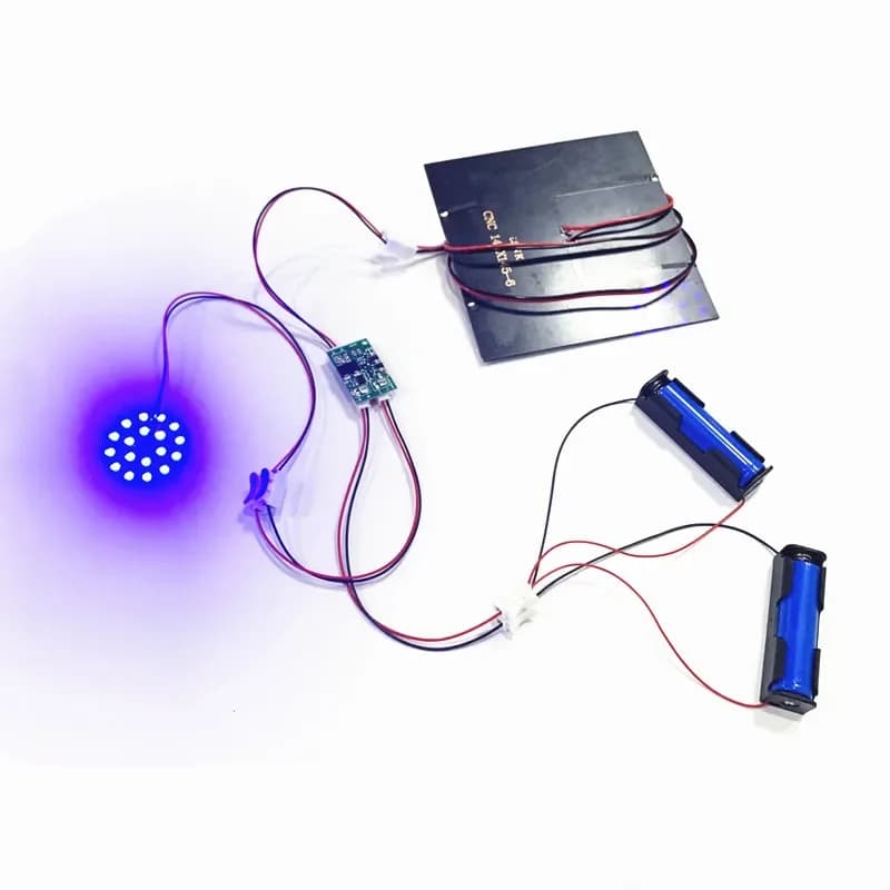 Kit DIY Panneau Solaire 5V 5.5V 6V 1W 1.25W 1.6W 2.5W 3W avec Contrôleur de Lampe Solaire 0.6A 3.7V 6V 600mA et LED 3.7V 5W