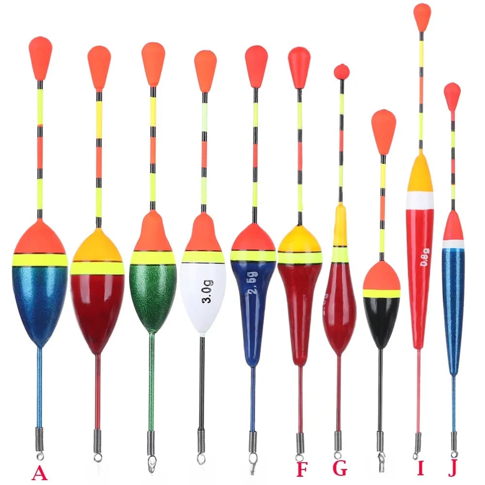 Ensemble de flotteurs de pêche, lot de 2 pièces de 4.5, 3/2, 5/1, 2/0, 8/0, 6g, bouée Bobber, anciers lumineux, carpe fluctuante, taille mixte