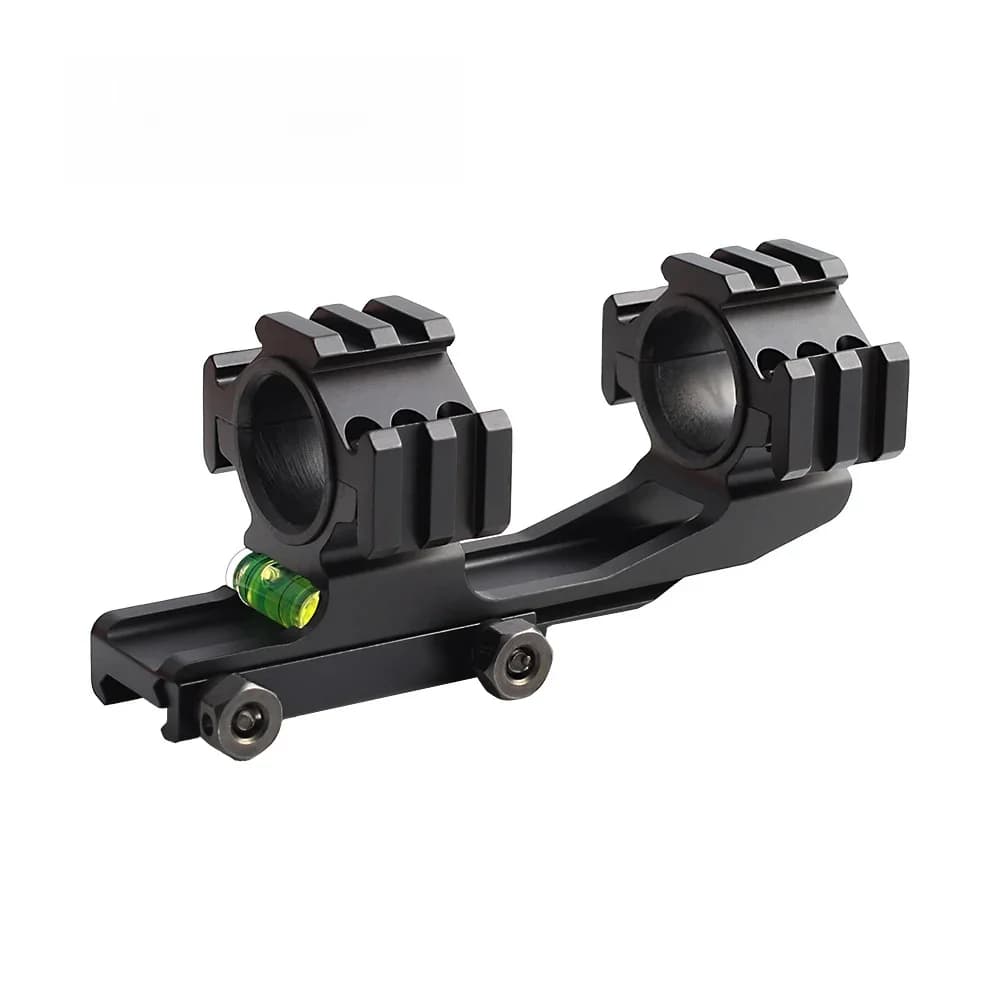 Support de portée tactique 25.4/30mm, anneaux à double Rail, support de lunette de visée robuste à trois rails avec niveau à bulle adapté aux Rails de 20mm