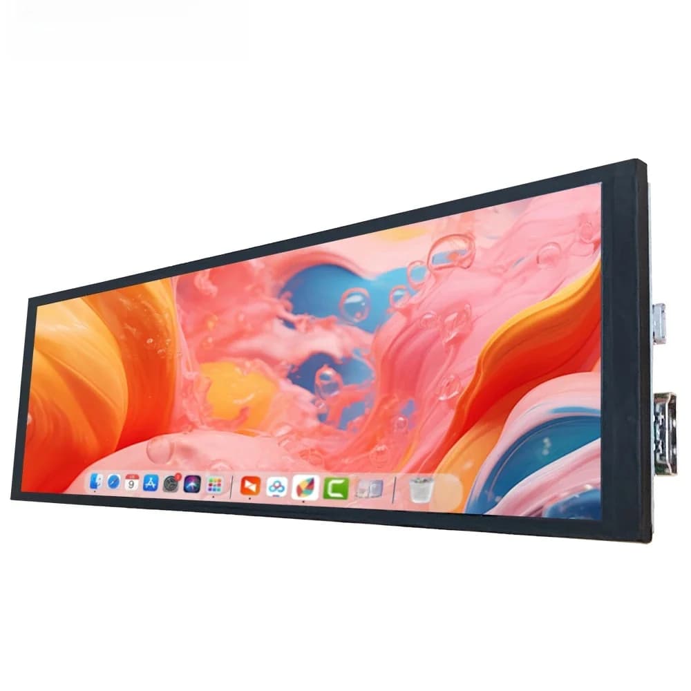 LESOWN-Écran LCD à barre étirée longue, moniteur de carte de pilote USB HDMI pour PC de jeu Raspberry Pi Windows, 7.9 pouces, 1280x400