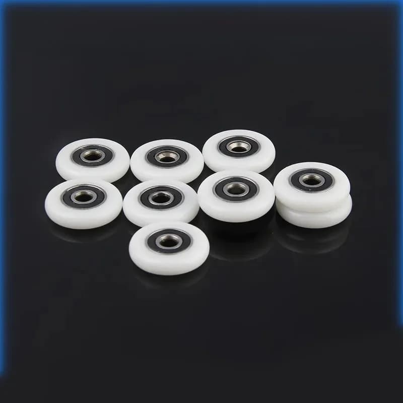 Roue à roulettes pour armoire de bain, 2 pièces, accessoires de salle de douche, roulement à roulettes 19mm/22mm/23mm/25mm/27mm, rouleaux pour porte coulissante