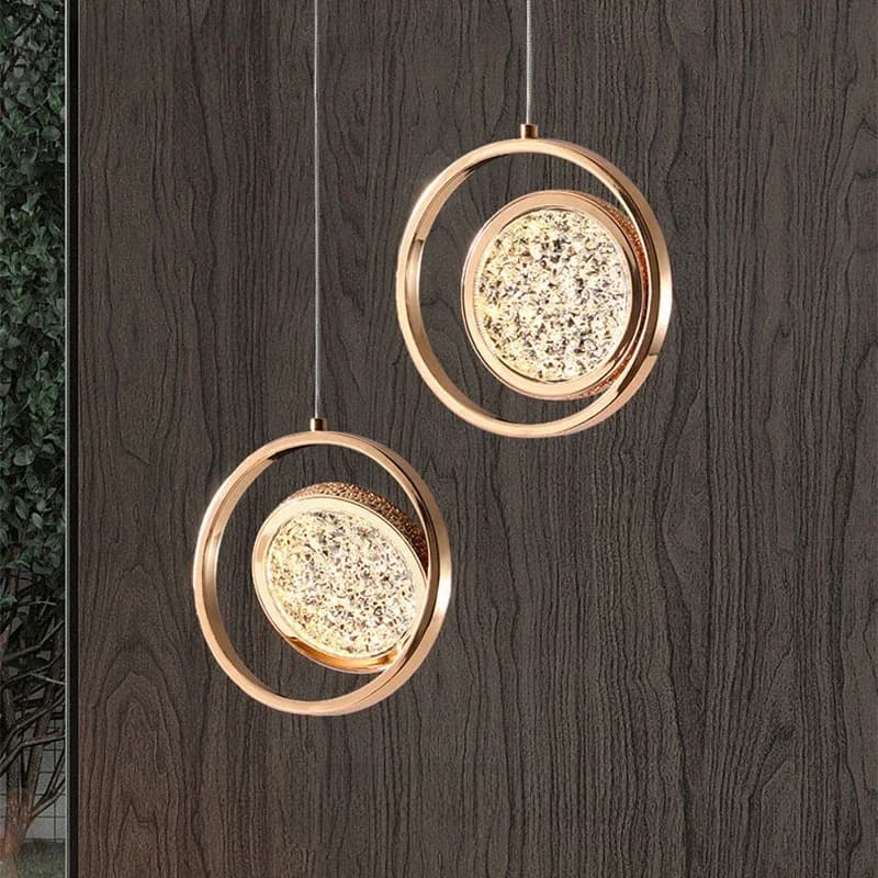 Lustre LED Moderne Nordique en Acrylique Doré, Suspension Créative pour Intérieur, Maison, Loft, Chambre, Chevet, Bureau, Escalier