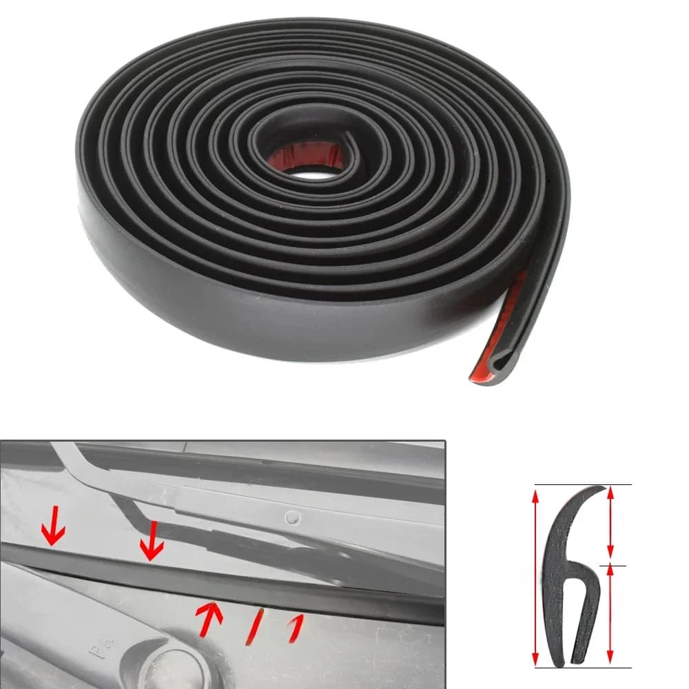 Bande d'étanchéité en caoutchouc de 2 M, panneau de pare-brise avant et arrière anti-poussière pour BMW E30 E36 E34 E46 E90 E60 E39 F30 F10 F20 E87 E92 E91 Type H