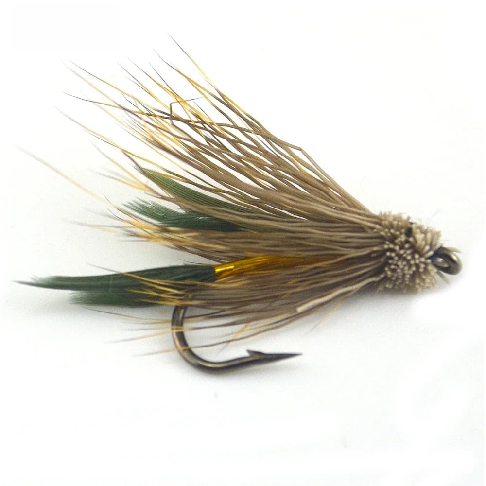 MNFT 10 pièces 6 # Brown Muddler Minnow hameçons à mouche sèche pêche truite saumon mouches sèches hameçon leurres
