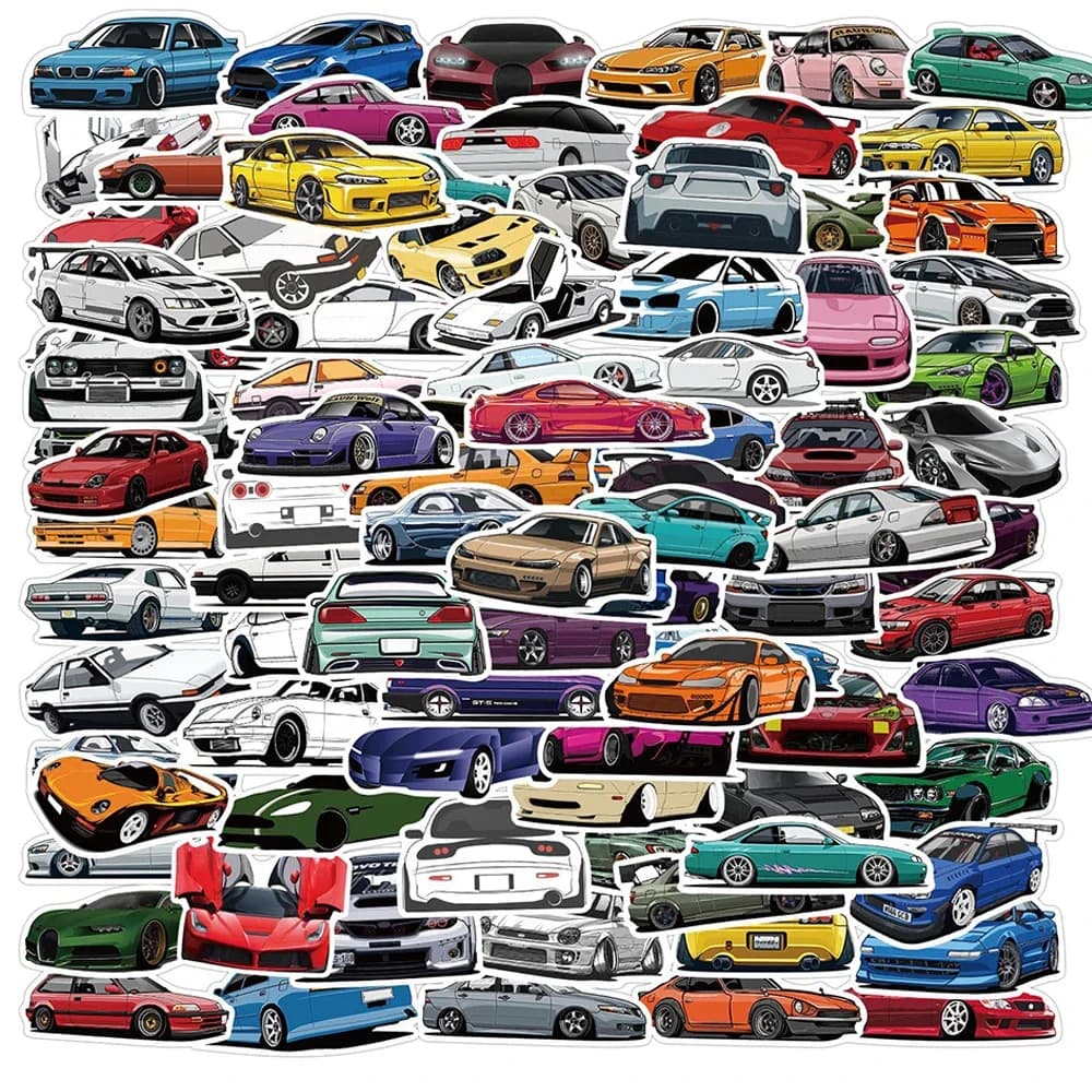 10/50/100 PIÈCES Rétrofit Racing JDM Autocollants Voiture Moto Ordinateur Portable Guitare Étanche Graffiti Cool Autocollant Autocollant Enfant Jouets Classiques