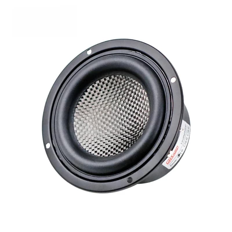 GHXMedals-Caisson de basses en fibre de carbone, haut-parleur conique HiFi, 4 pouces, 116mm, 4OHM, 40W, Low Dead Home, Audio de voiture, 69Hz-5500HZ, 1PC