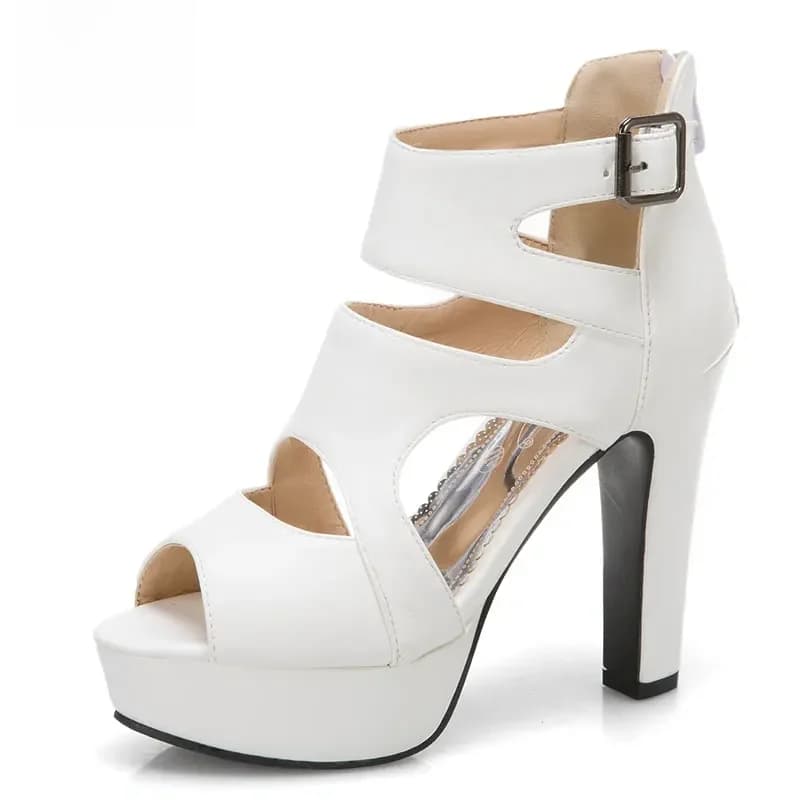 Sgesvier – sandales de soirée pour femmes, chaussures d'été tendance à bout ouvert, talons hauts, fermeture éclair, grande taille 34-50, collection 2021