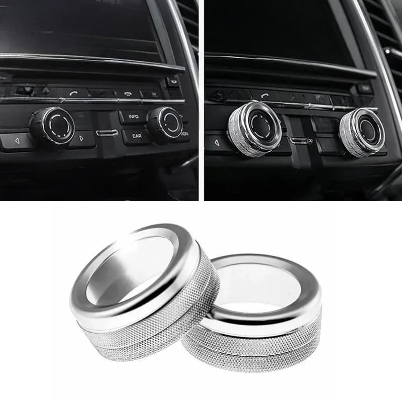 Couvercle de bouton de volume d'autoradio pour Macan S Turbo Panamera S 911 Boxste, couvercle de bouton de volume, accessoires de voiture, 2 pièces