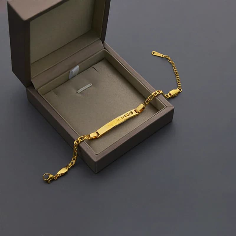 Letdiffery personnalisé coeur creux Bracelets pour amoureux personnalisé en acier inoxydable graver nom Date numéro Bracelet bijoux cadeaux