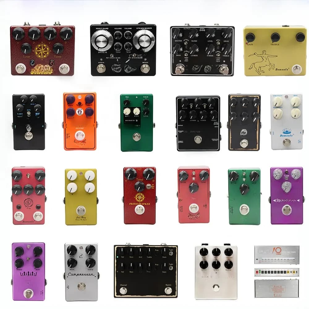 NOUVEAU Pédale d'effets pour guitare et basse Demonfx de haute qualité : Overdrive, Distortion, Compresseur, Delay, Chorus, AutoWah