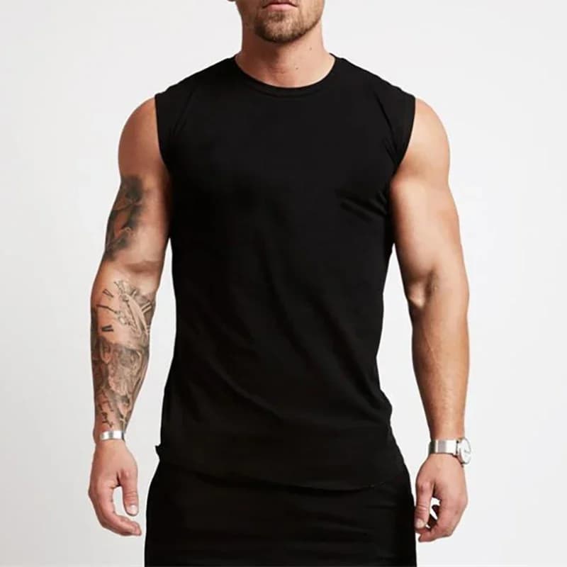 Vêtements de sport en coton pour hommes, chemise d'entraînement sans manches, débardeur de musculation, vêtements de sport, gilets pour hommes, Singlets musculaires