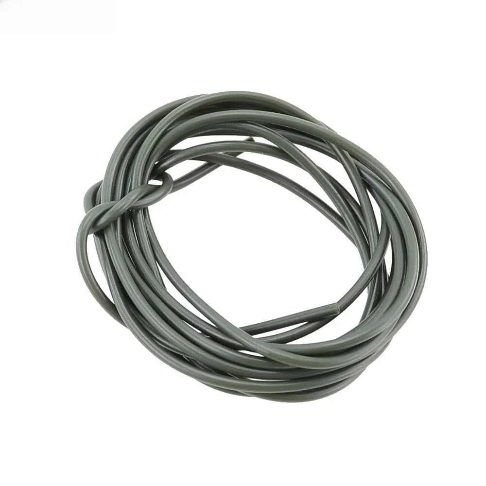 Hameçon de pêche à la carpe, Tube en Silicone Anti-emmêlement, 3m pour système de sécurité avec clip en plomb, taille 0.5x1.8mm 0.8x1.9mm, 2 pièces