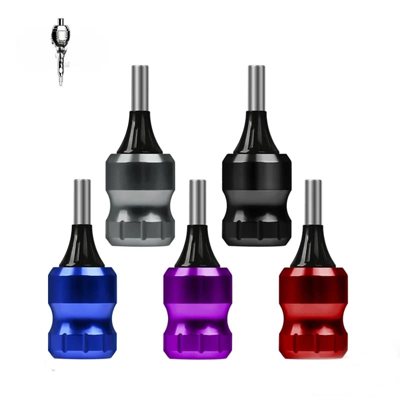 Poignées de tatouage à cartouche en alliage d'aluminium, Tube de tatouage réglable de 32MM pour aiguille à cartouche avec barres d'aiguilles
