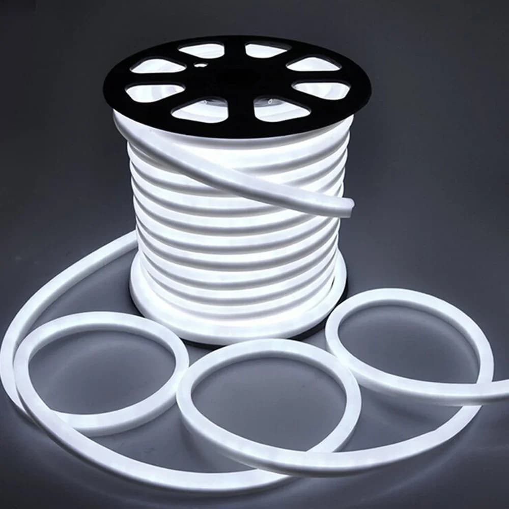 LED bande néon 220V EU étanche extérieur néon corde 2835 120Led/m ruban Flexible LED bande lumineuse blanc/blanc chaud lampe