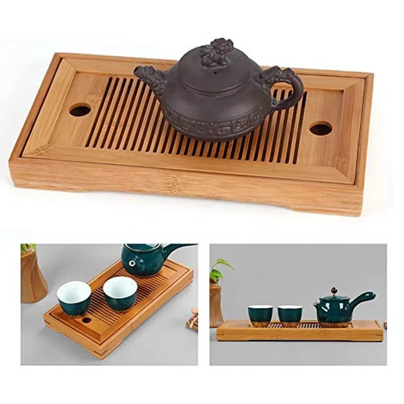 Table à thé en bambou solide chinois, haute qualité, 25x14x3.5cm, planche à thé domestique, Chahai, WF