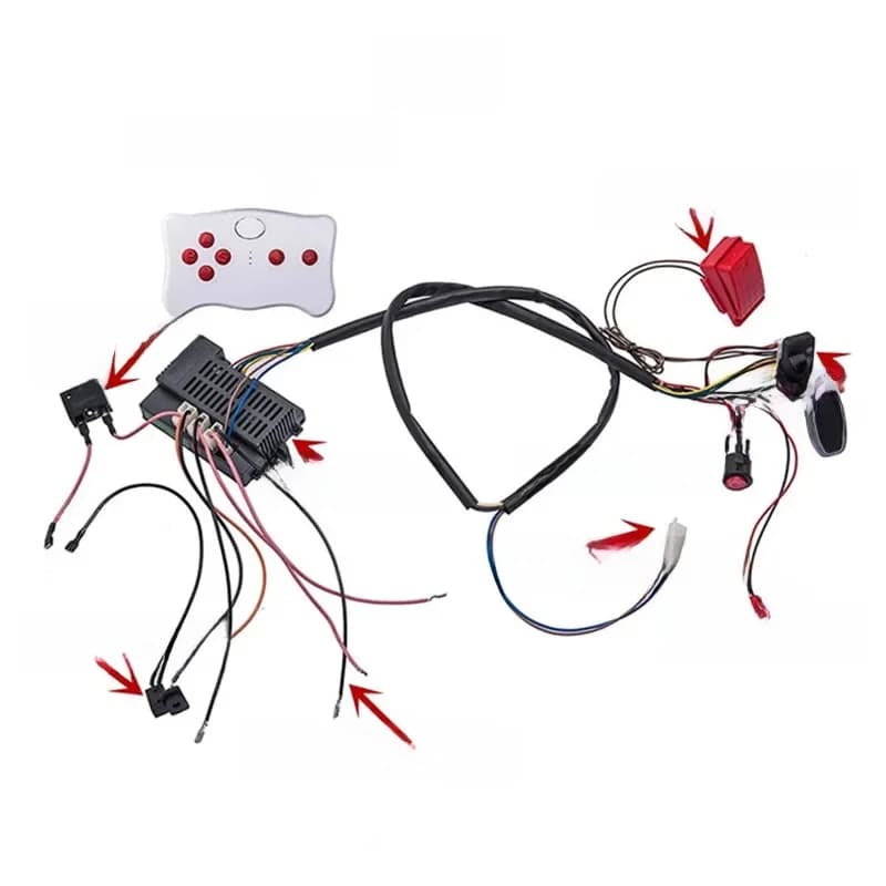 Ensemble complet de harnais modifié 24V bricolage interrupteur de Circuit imprimé de télécommande, accessoires de conduite électrique pour enfants
