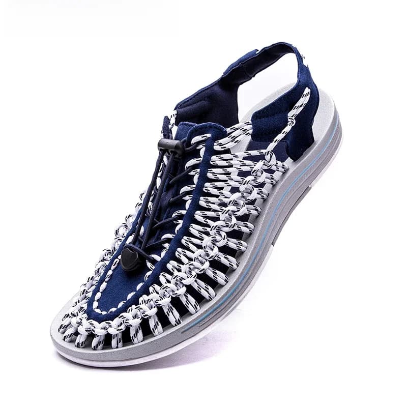 Sandales d'extérieur côtelées non aldes pour hommes, chaussures tissées à la main, chaussures de gladiateur souples, sandales à plateforme de plage, randonnée, haute qualité, été