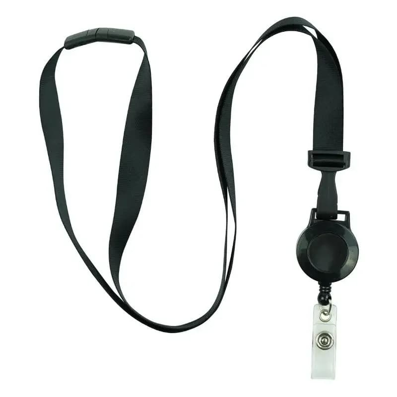 Lanière rétractable avec bobine de badge, sangle de cou pour carte d'identité, téléphone portable, clé de face, personnel de l'employé, carte de travail, UL, possède 46cm
