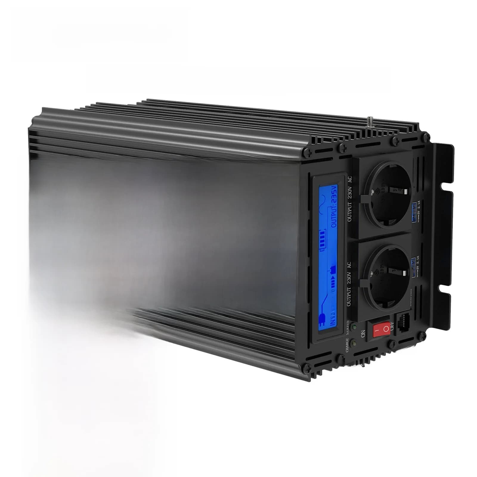Convertisseur onduleur EDECOA UPS&chargeur 2500W DC 12V vers AC 220V 230V, onde sinusoïdale pure, transformateur 2,5KW pour maison, voiture, système solaire