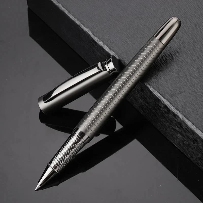 1 PC stylo à bille en métal de luxe de haute qualité stylos à bille plaqués argent écriture d'affaires signature fournitures de bureau scolaire 03733