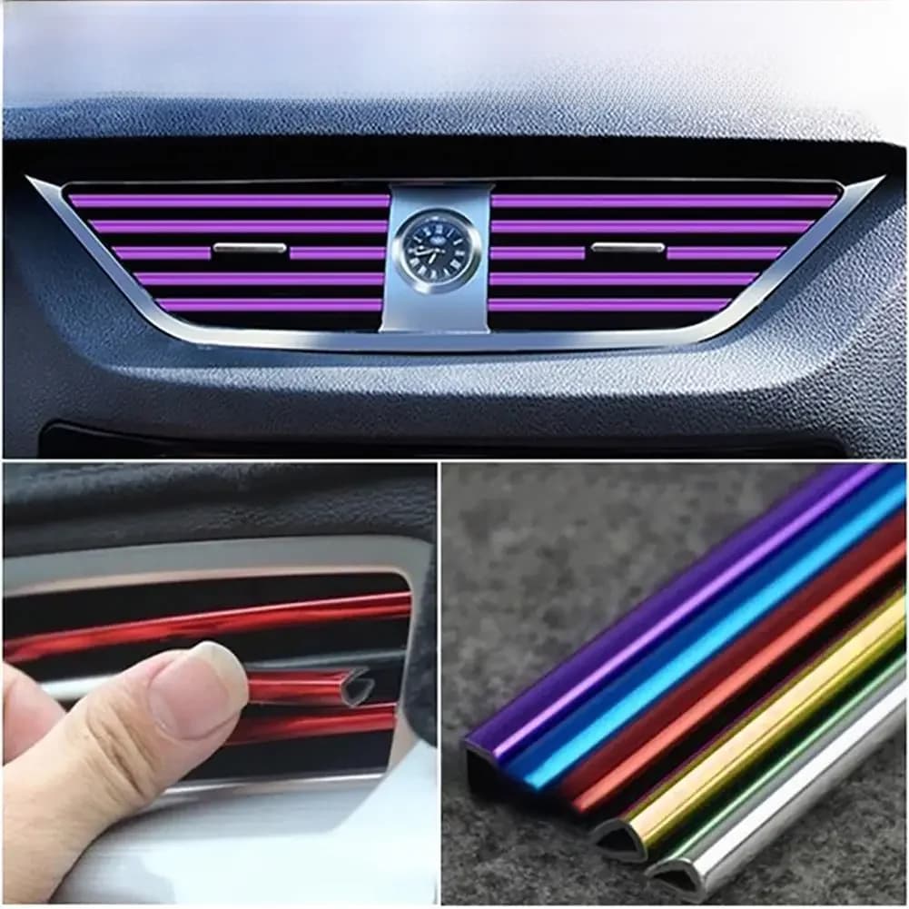 Bandes décoratives en forme de U pour sortie de climatiseur de voiture, 10 pièces/ensemble, 20cm