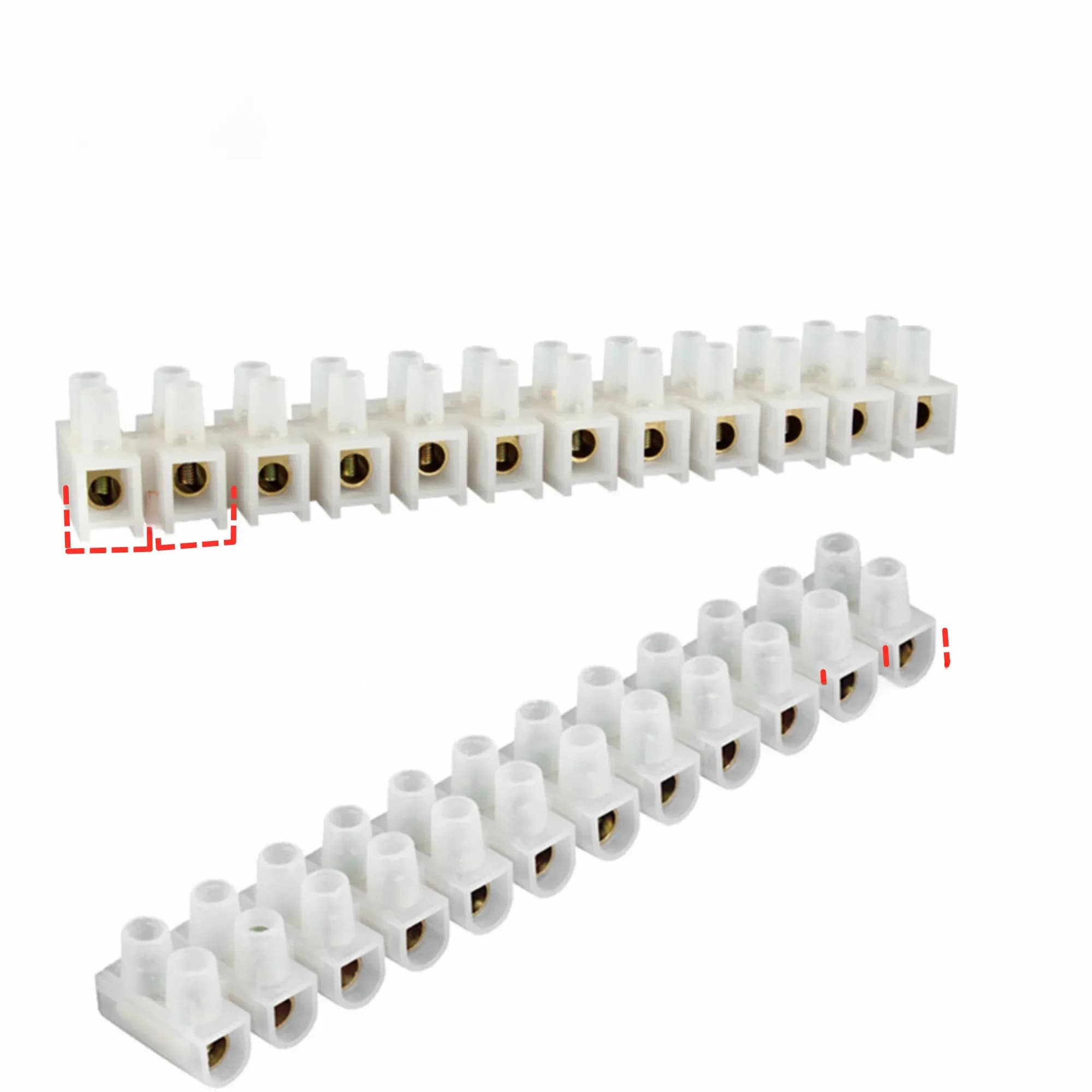 1 pièces U H Type 12 positions barrière en plastique bornier bloc barrière vis bloc bandes de connexion pour câblage électrique 3A10A