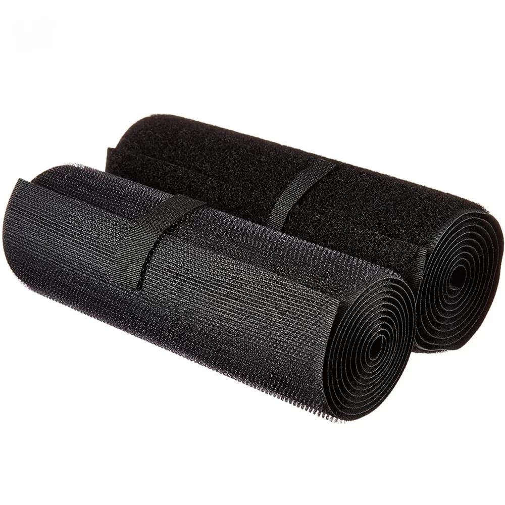Ruban de fixation Non adhésif à coudre sur crochet et boucle, 150mm de largeur, ruban à boucle à crochet en tissu Nylon, autocollant magique noir et blanc, 1 M/paire