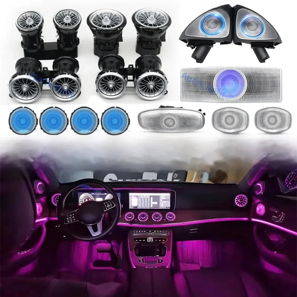 Haut-parleur Tweeter rotatif 3D, 64 couleurs, pour Mercedes Benz W213 classe E coupé AMG E43 E53 E250, lumière ambiante intérieure