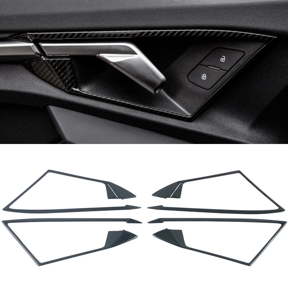 Couverture de poignée de porte intérieure en acier inoxydable, 4 pièces, accessoires de voiture pour Audi A3 8Y 2020 2021 2022