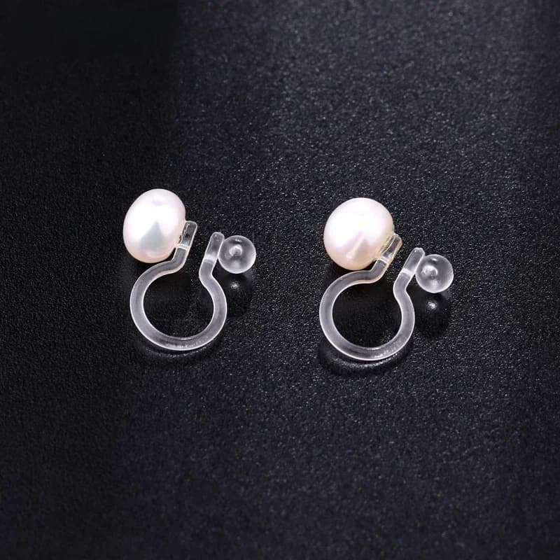 1 Paire de Clips d'Oreille en Perles pour Femme, Nouveaux Clips d'Oreille Coréens en Résine Plastique Sans Perçage, Clips d'Oreille de Haute Qualité pour Femme, Design Estival