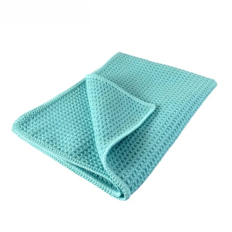 Lucullan Auto Care Super aimant d'eau serviette de séchage en microfibre conception de tissage de gaufre pour le nettoyage d'écran de peinture de verre de voiture